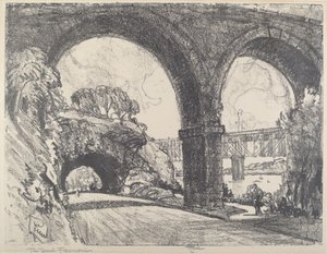 The Tunnel in the Park by Joseph Pennell