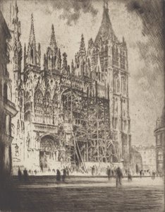The West Front, Rouen Cathedral, 1907 by Joseph Pennell