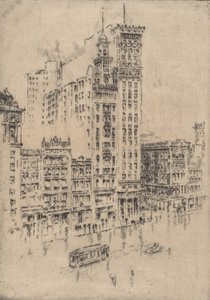 Union Square, Rainy Day by Joseph Pennell
