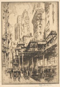Untitled (The El) by Joseph Pennell