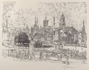 View on the Spree, Berlin by Joseph Pennell