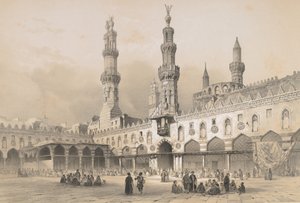 Courtyard of the Al-Azhar Mosque, Cairo by Joseph Philibert Girault De Prangey