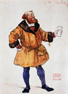 Costume for character of Brander in La Damnation of Faust by Hector Berlioz by Joseph Porphyre Pinchon