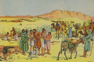 Joseph being sold into captivity