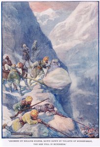 Crushed by Rolling Stones, Mown Down by Volleys of Musket Shot, the Men Fell in Hundreds by Joseph Ratcliffe Skelton
