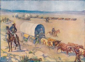 The Bullock-Waggons Wound Slowly Over the Billowy Plains by Joseph Ratcliffe Skelton
