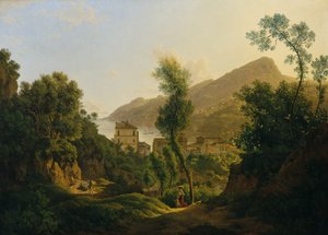 View of the City of Vietri with a View of the Gulf of Salerno