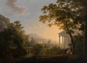 Ideal Landscape with Temple Buildings