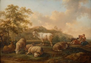 Landscape with Grazing Cattle by Joseph Roos d. Ä.