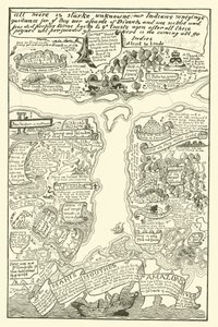 Map of the Turbid Amazon in Red and Black by Joseph Rudyard (after) Kipling