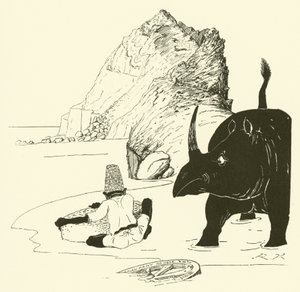 The Parsee beginning to eat his cake by Joseph Rudyard (after) Kipling