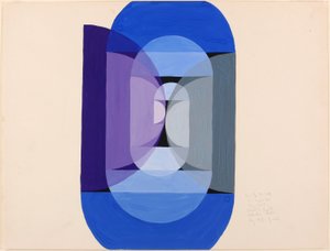 Blue Gray Violet Wheel (from series, the Mathematical Basis of the Arts)
