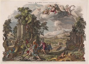 Autumn by Joseph Sebastian Klauber, Johann Baptist Klauber, after Johann Wolfgang Baumgartner