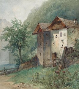 Houses by a Mountain Lake by Joseph Selleny