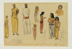 Sinhalese Priests in Ceylon by Joseph Selleny