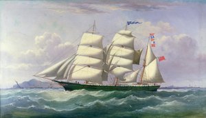 The Barquentine Pawnee in the Irish Sea by Joseph Semple