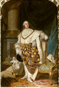 Portrait of King Louis XVI of France in Coronation Costume (1754-1793). Painting from the Atelier of Joseph Siffred Duplessis by Joseph Siffred Duplessis