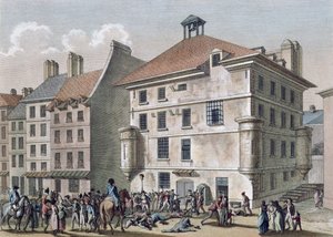 The September Massacres: The Massacre at the Abbaye Prison near St. Germain des Pres, Engraved by Reinier Vinkeles and Daniel Vrydag by Joseph Swebach Desfontaines