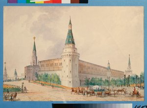 The Resurrection Square and the Alexander Garden in Moscow