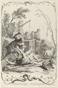 Moses Striking a Shepherd by Joseph Wagner