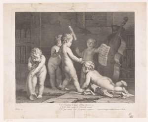 Five Children Making Music by Joseph Wagner