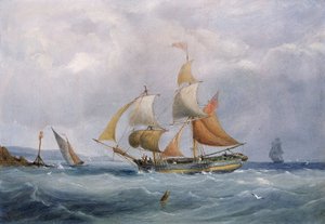 A commercial brig entering the mouth of the Avon, in Bristol