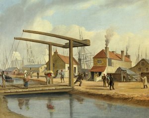 The Monmouthshire Canal at Newport by Joseph Walter
