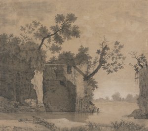 Landscape with Ruins by Joseph Wright of Derby