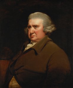 Portrait of Erasmus Darwin, Half Length, in a Buff Coat and White Shirt by Joseph Wright of Derby