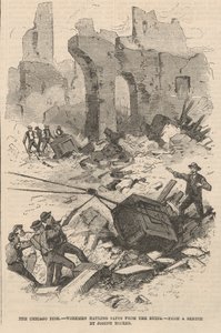 Workmen Hauling Safes from the Ruins, illustration from Frank Leslie