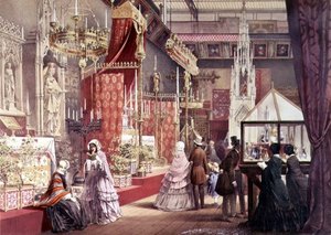 Great Exhibition: Medieval Court, Designed by Pugin, 1851 by Joseph after Nash