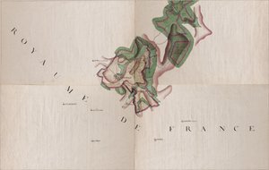 Map of Gernelle, Belgium by Joseph de Ferraris (1726 – 1814)