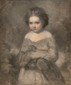 Study of a young girl, half-length - unfinished