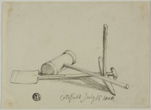 Mallet, Pick and Shovel by Joshua Cristall