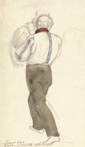 Seaman Holding a Monkey by Joshua Cristall