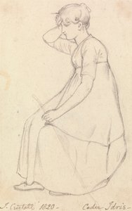 Seated Girl Holding a Stick