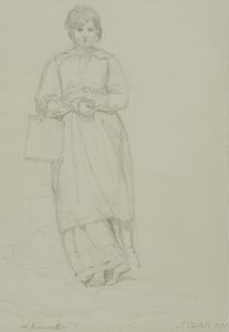 Young Girl Holding Milk Can, 1831 by Joshua Cristall