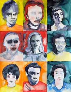 Vibrant Portrait Grid