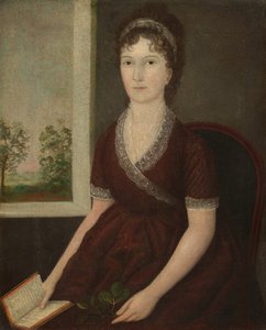 Sarah Ogden Gustin, c. 1805 by Joshua Johnson