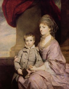 Elizabeth Herbert, Countess of Pembroke and her son George, Lord Herbert