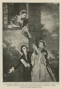 Lady Sarah Lennox, Lady Susan Strangways and Charles James Fox when young, at Holland House by Joshua Reynolds