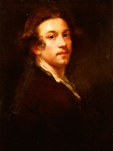 Self-portrait, half length, looking over his shoulder, in a brown coat and white shirt