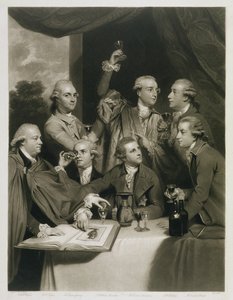 Sir William Hamilton (1730-1803) with Other Connoisseurs, Meeting of the Society of Dilettanti by Joshua Reynolds