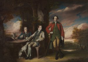 The Honorable Henry Fane with Inigo Jones and Charles Blair by Joshua Reynolds