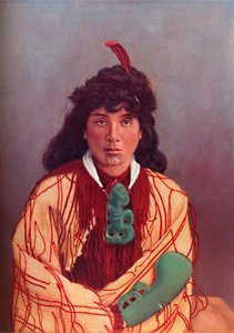 A Maori Lady in Full Dress by Josiah Martin