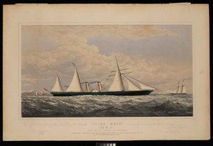 To Messrs Dent & Co of China, this Print of the Steamship Ly-Ee-Moon, Norman Hill, Esqr Commander.... constructed by the Thames Iron Works and Shipbuilding Company, Blackwall, c.1860 by Josiah Taylor