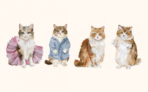 Adorable Dressed Cats by Josie George