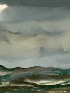 Moody Mountain Landscape by Josie George