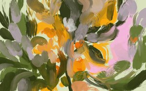 Vibrant Abstract Flowers by Josie George