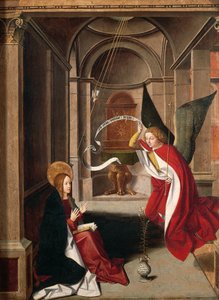 Annunciation (detail) by Josse (fl.1493 1508) Lieferinxe
